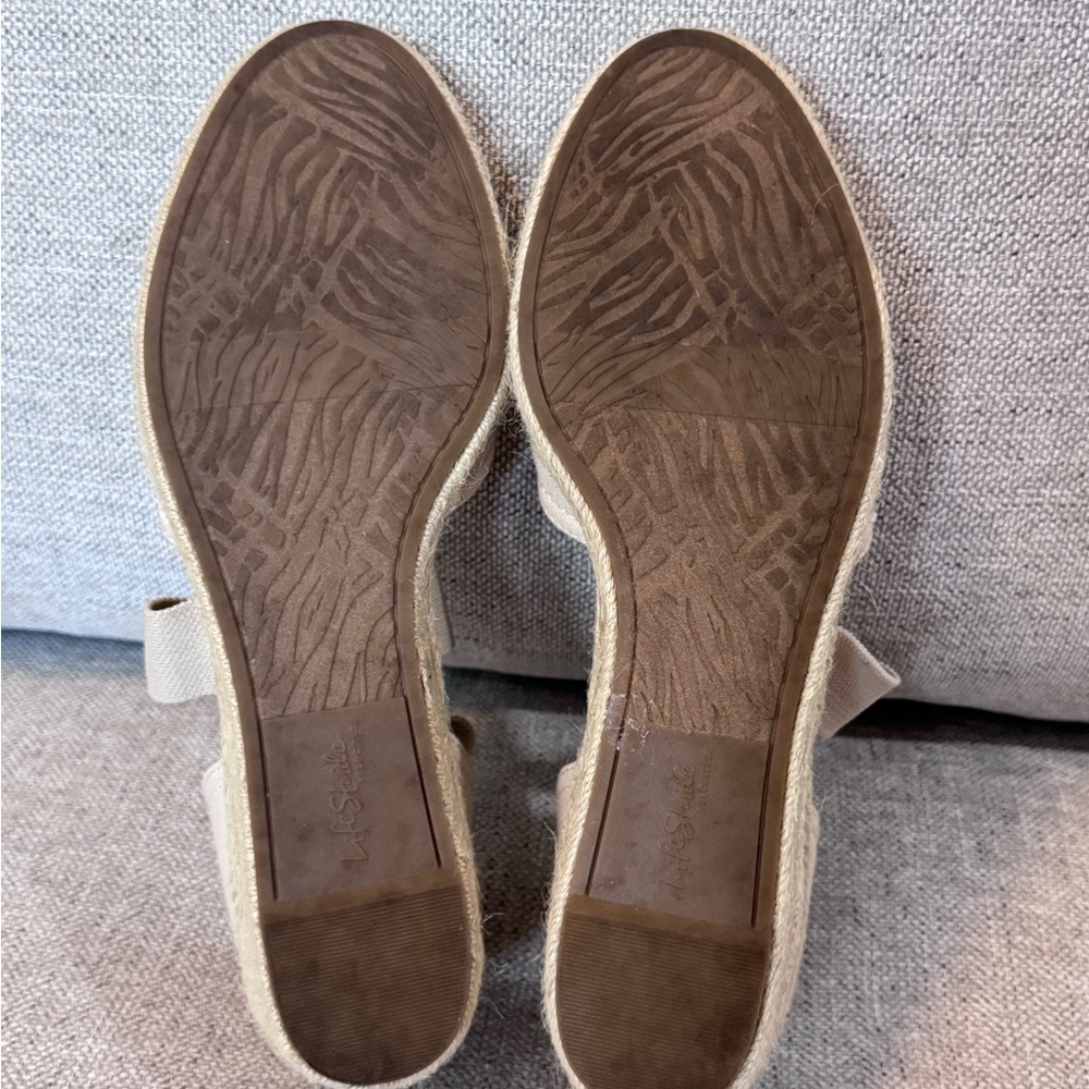 Life Stride Velocity Kascade Cream Espadrilles Wedge with Bow Detail sz 10 - Picture 10 of 15